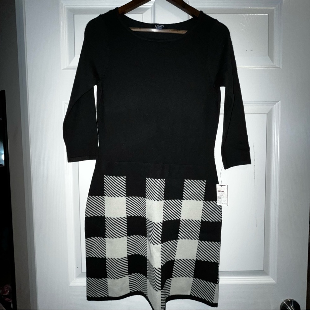 NWT Chaps Women’s Knit, Knee Length Dress